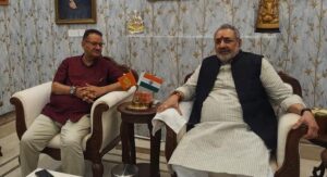 नई दिल्ली में केंद्रीय मंत्री गिरिराज सिंह से मिले गणेश जोशी, उत्तराखंड में सिल्क पार्क स्थापना को लेकर की अहम चर्चा