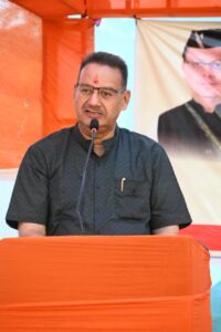 देहरादून में आर्यनगर सीवरेज योजना एवं पार्क का शिलान्यास करते कैबिनेट मंत्री गणेश जोशी